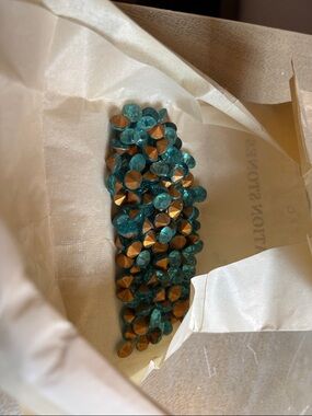 Teal Faceted Rhinestones Pack for Crafts.